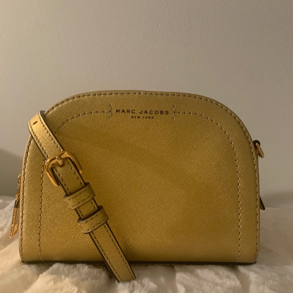 Marc Jacobs Playback Gold Leather Crossbody Bag
